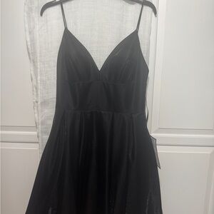 Macy's Black Evening Dress with Spaghetti Straps